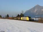 E189 904 zieht ein VW zug bei Oberaudorf.