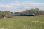 EGP 225 002 + 218 201 mit dem DGS 95062 Glauchau - München Milbershofen bei Oberteich.