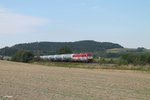 223 034 zieht den Kesselzug aus XTCH nach Regensburg bei Lengenfeld.