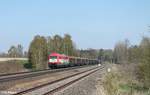 223 031 zieht bei Schönfeld den Holzzug Schirnding - Deggendorf 21.04.17