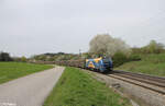 159 229-4 mit ein Holztransportzug nach Hengersberg bei Pölling.