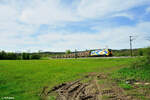 159 231-9  Zelos  mit einem Holzzug nach Hängersberg bei Pölling. 28.04.24