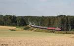 LEG 232 182 + 232 238 mit DGS 95451 Bitterfeld - Neustadt/Donau bei Unterhartmannsreuth kurz vor Feilitzsch und hat schon die Bayrische Landesgrenze erreicht.