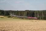 LEG 232 182 + 232 238 mit DGS 95451 Bitterfeld - Neustadt/Donau bei Unterhartmannsreuth kurz vor Feilitzsch und hat schon die Bayrische Landesgrenze erreicht.