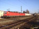 143 257-4 und 603 in Seubersdorf mit ein Zementzug.