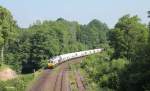 247 044-5 zieht den MEG Zementzug Rüdersdorf - Regensburg durch Reuth bei Erbendorf.