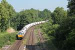 247 044-5 zieht den MEG Zementzug Rüdersdorf - Regensburg durch Reuth bei Erbendorf.