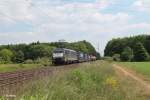 ES64 F4 990 mit einem KLV bei der Stromkreistrennstelle Bischofsheim.