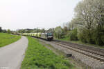 X4E 796 alias 193 796 zieht bei Pölling ein Getreidezug. 07.04.24