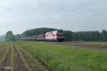 118 770-7 hngt am Schluss vom Holzzug Plauen - ATW Wiesau welcher von der Press 253 014 gezogen wird, Oberteich 07.06.13