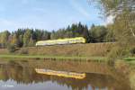 632 004 auf Testfahrt bei Oberteich in Richtung Marktredwitz.