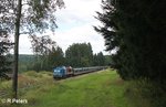 204 011-5 + 204 425 mit dem Leeren Autozug nach Mosel kurz vor Pechbrunn.