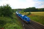 204 022 und 204 013 mit dem Hauerkesselzug nach Weiden bei Oberteich.