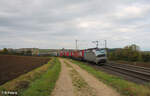 6193 129 bei der Einfahrtz in Treuchtlingen mit einem Wechselpritschenzug nach Italien.