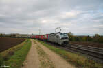 6193 129 bei der Einfahrtz in Treuchtlingen mit einem Wechselpritschenzug nach Italien.