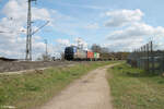 193 565-9  Evolution  mit fast leeren Containerzug in der Treuchtlinger Kurve in Nrnberg Hohe Marter.