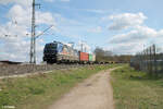 193 565-9  Evolution  mit fast leeren Containerzug in der Treuchtlinger Kurve in Nrnberg Hohe Marter.