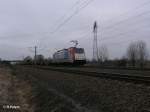 E186 182-2 zieht ein Containerzug bei Borsdorf.