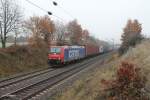 482 007-2 mit einem Containerzug bei Dettenhofen.