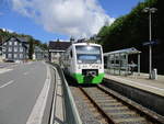 STB VT 141 fuhr,am 29.Mai 2020,aus den Kopfbahnhof Lauscha.