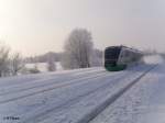 VT07 mit der VBG 81108 nach Hof und 45min versptung bei Schnfeld.