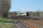 Nachschuss von VT04 mit der VBG81115 Marktredwitz - Regensburg bei Schnfeld.