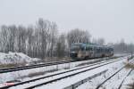 VT06 als VBG20874 aus Cheb nach Marktredwitz bei der Einfahrt in den Ziel Ort.