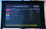 (287'986) - LLT-Infobildschirm am 11. Juni 2026 in Lulea, Smedjegatan City