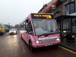 Seen awaiting departure at 1725hrs on Saturday 29th October 2022 to Middleton in Teesdale, County Durham, is YJ05 JWN, a 2005 Optare Solo, new to Rossendale Transport and latterly operated by  Scarlet