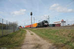 X4E 616 mit einem Containerzug in der Treuchtlinger Kurve in Nrnberg Hohe Marter. 25.03.24