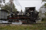 Im Elsässer Ried mit der CFTR.

030 TB 134  Theodor  an der Haltestelle Sans-Souci, Artzenheim. September 2024.