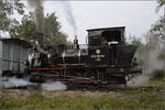 Im Elsässer Ried mit der CFTR.

030 TB 134  Theodor  an der Haltestelle Sans-Souci, Artzenheim. September 2024.