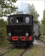 Im Elssser Ried mit der CFTR.

030 TB 134  Theodor  zieht den Museumszug in den  Bahnhof  Sans-Souci, Artzenheim. September 2024.