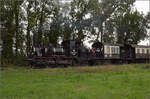 Im Elssser Ried mit der CFTR.

030 TB 134  Theodor  schwenkt von der Trasse der Colmarer Bahn auf die Strecke der Hafenbahn ein. Volgelsheim,  September 2024.