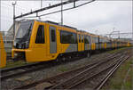A swanky new fleet of trains für die Geburtsstätte der Eisenbahn.

555 014 der Tyne & Wear Metro in Arbon. April 2024.