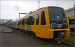 A swanky new fleet of trains für die Geburtsstätte der Eisenbahn.

555 007 der Tyne & Wear Metro in Arbon. April 2024.
