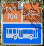 (185'503) - Andorra-Haltestellenschild - Andorra la Vella, Plaa Coprnceps - am 28.