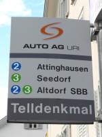 (150'531) - AAGU-Haltestelle - Altdorf, Telldenkmal - am 10.
