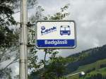 (128'050) - AFA-Haltestelle (LenkBus) - Lenk, Badgssli - am 25.