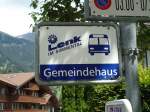 (128'052) - AFA-Haltestelle (LenkBus) - Lenk, Gemeindehaus - am 25.