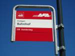 (128'168) - AFA-Haltestelle - Frutigen, Bahnhof - am 1.
