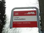 (130'976) - AFA-Haltestelle - Frutigen, Hohstalden - am 15.