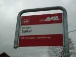 (131'001) - AFA-Haltestelle - Frutigen, Spital - am 15.