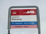 (131'131) - AFA-Haltestelle - Adelboden, Rainweg - am 28.