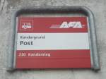 (138'456) - AFA-Haltestelle - Kandergrund, Post - am 6.