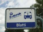 (146'140) - AFA-Haltestelle (LenkBus) - Lenk, Blatti - am 28.