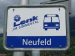 (153'485) - AFA-Haltestelle (LenkBus) - Lenk, Neufeld - am 27.