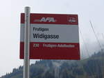 (198'074) - AFA-Haltestelle - Frutigen, Widigasse - am 1.