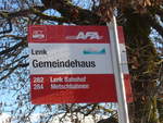 (200'210) - AFA-Haltestelle - Lenk, Gemeindehaus - am 25.