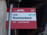 (200'206) - AFA-Haltestelle - Lenk, Krummenbach - am 25.